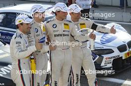 Timo Glock (GER) BMW Team MTEK, Dirk Werner (GER) BMW Team Schnitzer, Bruno Spengler (CAN) BMW Team Schnitzer, Andy Priaulx (GBR) BMW Team RMG, Portrait, 19.10.2013, DTM Round 10, Hockenheim, Germany, Saturday.