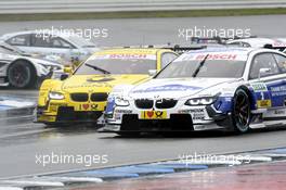 Dirk Werner (GER) BMW Team Schnitzer BMW M3 DTM, Timo Glock (GER) BMW Team MTEK BMW M3 DTM, 20.10.2013, DTM Round 10, Hockenheim, Germany, Sunday.