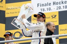 3rd in championship Bruno Spengler (CAN) BMW Team Schnitzer, with trophy 20.10.2013, DTM Round 10, Hockenheim, Germany, Sunday.