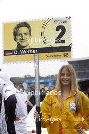 Gridgirl of Dirk Werner (GER) BMW Team Schnitzer BMW M3 DTM 20.10.2013, DTM Round 10, Hockenheim, Germany, Sunday.