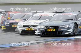 Filipe Albuquerque (POR) Audi Sport Team Rosberg Audi RS 5 DTM, Pascal Wehrlein (GER) Mercedes AMG DTM-Team Mücke DTM Mercedes AMG C-Coupé, Jamie Green (GBR) Audi Sport Team Abt Sportsline Audi RS 5 DTM, 20.10.2013, DTM Round 10, Hockenheim, Germany, Sunday.