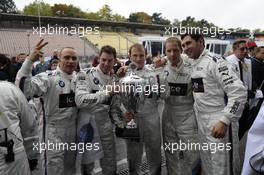 team MTEK celebrates victory of Timo Glock (GER) BMW Team MTEK, 20.10.2013, DTM Round 10, Hockenheim, Germany, Sunday.