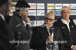 Torger Christian „Toto“ Wolff (AUT); Sporting Director Mercedes-Benz; Hans Werner Aufrecht (GER); Chairman of DTM; Dr. Wolfgang Ullrich (GER); Head of Audi Sport;  09.04.2013, DTM Media Day, Hockenheim, Germany, Tuesday.