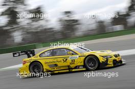 car: Timo Glock (GER);  BMW Team MTEK; BMW M3 DTM; driver: Marco Wittmann (GER); BMW Team MTEK; 09.04.2013, DTM Media Day, Hockenheim, Germany, Tuesday.