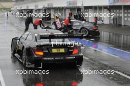 Timo Scheider (GER); Audi Sport Team Abt; Audi RS 5 DTM; Daniel Juncadella (ESP); Team RSC Mücke Motorsport; DTM Mercedes AMG C-Coupe; 09.04.2013, DTM Media Day, Hockenheim, Germany, Tuesday.