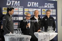 Torger Christian „Toto“ Wolff (AUT); Sporting Director Mercedes-Benz; Hans Werner Aufrecht (GER); Chairman of DTM; Dr. Wolfgang Ullrich (GER); Head of Audi Sport; Jens Marquardt (GER); Head of BMW Motorsport; 09.04.2013, DTM Media Day, Hockenheim, Germany, Tuesday.