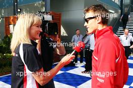 (L to R): Rachel Brookes (GBR) Sky Sports F1 Reporter with Max Chilton (GBR) Marussia F1 Team. 15.03.2013. Formula 1 World Championship, Rd 1, Australian Grand Prix, Albert Park, Melbourne, Australia, Practice Day.