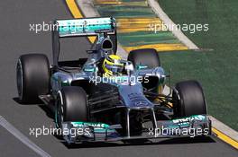 Nico Rosberg (GER) Mercedes AMG F1 W04. 15.03.2013. Formula 1 World Championship, Rd 1, Australian Grand Prix, Albert Park, Melbourne, Australia, Practice Day.