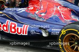 Scuderia Toro Rosso STR8 sidepod. 15.03.2013. Formula 1 World Championship, Rd 1, Australian Grand Prix, Albert Park, Melbourne, Australia, Practice Day.
