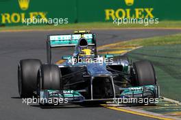 Lewis Hamilton (GBR) Mercedes AMG F1 W04. 15.03.2013. Formula 1 World Championship, Rd 1, Australian Grand Prix, Albert Park, Melbourne, Australia, Practice Day.