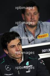 Toto Wolff (GER) Mercedes AMG F1 Shareholder and Executive Director in the FIA Press Conference. 15.03.2013. Formula 1 World Championship, Rd 1, Australian Grand Prix, Albert Park, Melbourne, Australia, Practice Day.