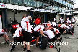 Marussia F1 Team practice pit stops. 15.03.2013. Formula 1 World Championship, Rd 1, Australian Grand Prix, Albert Park, Melbourne, Australia, Practice Day.