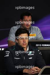 Toto Wolff (GER) Mercedes AMG F1 Shareholder and Executive Director in the FIA Press Conference. 15.03.2013. Formula 1 World Championship, Rd 1, Australian Grand Prix, Albert Park, Melbourne, Australia, Practice Day.