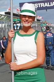 Grid girl. 17.03.2013. Formula 1 World Championship, Rd 1, Australian Grand Prix, Albert Park, Melbourne, Australia, Race Day.