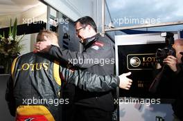 Race winner Kimi Raikkonen (FIN) Lotus F1 Team celebrates with Eric Boullier (FRA) Lotus F1 Team Principal. 17.03.2013. Formula 1 World Championship, Rd 1, Australian Grand Prix, Albert Park, Melbourne, Australia, Race Day.