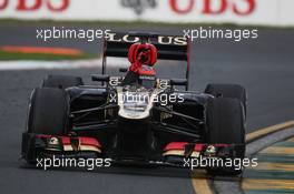 Race winner Kimi Raikkonen (FIN) Lotus F1 E21 celebrates at the end of the race. 17.03.2013. Formula 1 World Championship, Rd 1, Australian Grand Prix, Albert Park, Melbourne, Australia, Race Day.
