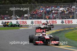 Jenson Button (GBR) McLaren MP4-28. 17.03.2013. Formula 1 World Championship, Rd 1, Australian Grand Prix, Albert Park, Melbourne, Australia, Race Day.