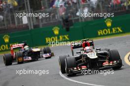 Romain Grosjean (FRA) Lotus F1 E21. 17.03.2013. Formula 1 World Championship, Rd 1, Australian Grand Prix, Albert Park, Melbourne, Australia, Race Day.