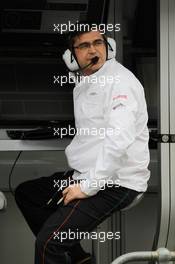 Bradley Joyce (GBR) Sahara Force India F1 Race Engineer. 16.03.2013. Formula 1 World Championship, Rd 1, Australian Grand Prix, Albert Park, Melbourne, Australia, Qualifying Day.