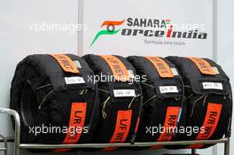 Sahara Force India F1 Team wet tyre blankets. 16.03.2013. Formula 1 World Championship, Rd 1, Australian Grand Prix, Albert Park, Melbourne, Australia, Qualifying Day.