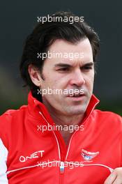 Marc Hynes (GBR) Marussia F1 Team Driver Coach. 16.03.2013. Formula 1 World Championship, Rd 1, Australian Grand Prix, Albert Park, Melbourne, Australia, Qualifying Day.