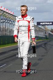Max Chilton (GBR) Marussia F1 Team on the drivers parade. 17.03.2013. Formula 1 World Championship, Rd 1, Australian Grand Prix, Albert Park, Melbourne, Australia, Race Day.