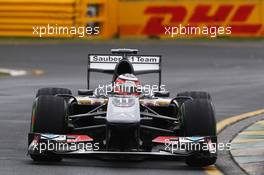 Nico Hulkenberg (GER) Sauber C32. 17.03.2013. Formula 1 World Championship, Rd 1, Australian Grand Prix, Albert Park, Melbourne, Australia, Race Day.
