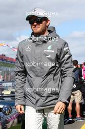 Nico Rosberg (GER) Mercedes AMG F1 on the drivers parade. 17.03.2013. Formula 1 World Championship, Rd 1, Australian Grand Prix, Albert Park, Melbourne, Australia, Race Day.