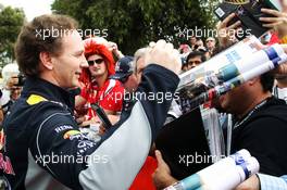 Christian Horner (GBR) Red Bull Racing Team Principal signs autographs for the fans. 14.03.2013. Formula 1 World Championship, Rd 1, Australian Grand Prix, Albert Park, Melbourne, Australia, Preparation Day.