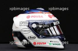 The helmet of Valtteri Bottas (FIN) Williams. 14.03.2013. Formula 1 World Championship, Rd 1, Australian Grand Prix, Albert Park, Melbourne, Australia, Preparation Day.