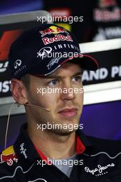 Sebastian Vettel (GER) Red Bull Racing in the FIA Press Conference. 14.03.2013. Formula 1 World Championship, Rd 1, Australian Grand Prix, Albert Park, Melbourne, Australia, Preparation Day.