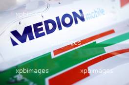 Sahara Force India F1 VJM06 Medion branding. 14.03.2013. Formula 1 World Championship, Rd 1, Australian Grand Prix, Albert Park, Melbourne, Australia, Preparation Day.