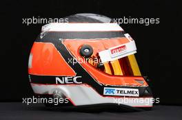 The helmet of Nico Hulkenberg (GER) Sauber. 14.03.2013. Formula 1 World Championship, Rd 1, Australian Grand Prix, Albert Park, Melbourne, Australia, Preparation Day.