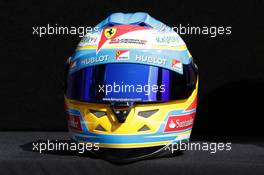 The helmet of Fernando Alonso (ESP) Ferrari. 14.03.2013. Formula 1 World Championship, Rd 1, Australian Grand Prix, Albert Park, Melbourne, Australia, Preparation Day.