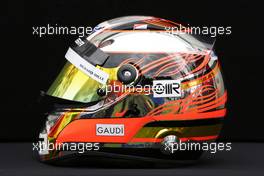 The helmet of Jules Bianchi (FRA) Marussia F1 Team. 14.03.2013. Formula 1 World Championship, Rd 1, Australian Grand Prix, Albert Park, Melbourne, Australia, Preparation Day.