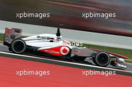 Jenson Button (GBR) McLaren MP4-28. 22.02.2013. Formula One Testing, Day Four, Barcelona, Spain.