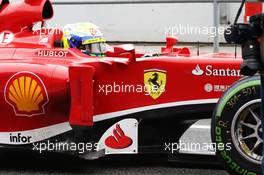 Felipe Massa (BRA) Ferrari F138 stops in the pit lane. 22.02.2013. Formula One Testing, Day Four, Barcelona, Spain.
