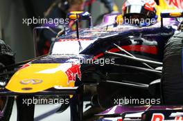 Mark Webber (AUS) Red Bull Racing RB9 front suspension detail. 22.02.2013. Formula One Testing, Day Four, Barcelona, Spain.