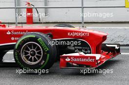 Ferrari F138 nosecone and front wing. 22.02.2013. Formula One Testing, Day Four, Barcelona, Spain.