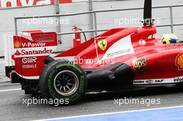 Felipe Massa (BRA) Ferrari F138 rear wing and exhaust detail. 22.02.2013. Formula One Testing, Day Four, Barcelona, Spain.