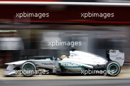 Lewis Hamilton (GBR) Mercedes AMG F1 W04. 22.02.2013. Formula One Testing, Day Four, Barcelona, Spain.