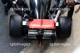 McLaren MP4-28 rear wing. 21.02.2013. Formula One Testing, Day Three, Barcelona, Spain.