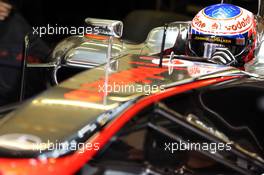 Jenson Button (GBR) McLaren MP4-28. 21.02.2013. Formula One Testing, Day Three, Barcelona, Spain.