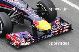 Red Bull Racing RB9 front wing. 21.02.2013. Formula One Testing, Day Three, Barcelona, Spain.