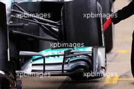 Mercedes AMG F1 W04 front wing. 21.02.2013. Formula One Testing, Day Three, Barcelona, Spain.
