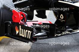 Lotus F1 E21 front wing. 21.02.2013. Formula One Testing, Day Three, Barcelona, Spain.