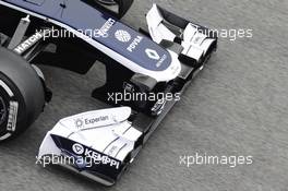 Williams FW35 front wing. 21.02.2013. Formula One Testing, Day Three, Barcelona, Spain.