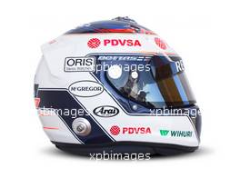 The helmet of Valtteri Bottas (FIN) Williams. 19.02.2013. Formula One Testing, Day One, Barcelona, Spain.