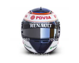 The helmet of Valtteri Bottas (FIN) Williams. 19.02.2013. Formula One Testing, Day One, Barcelona, Spain.