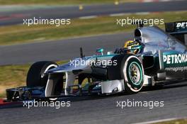 Lewis Hamilton (GBR) Mercedes AMG F1 W04. 20.02.2013. Formula One Testing, Day Two, Barcelona, Spain.